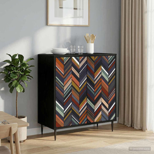 Ommen Sideboard Holz Schwarze Eiche 69x33x76cm