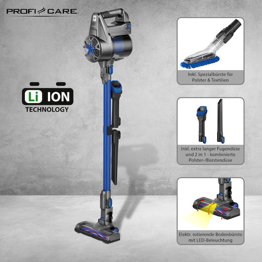 ProfiCare PC-BS 3036 A Rechargeable 2 in 1 Stick & Handheld Vacuum 22.2V Blue