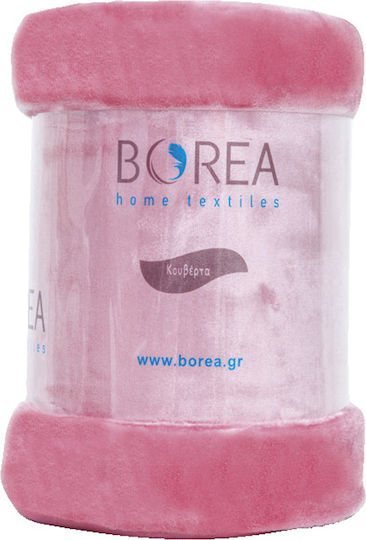 Borea K-4 Одеяло Кадифе Едно 150x220см Черно