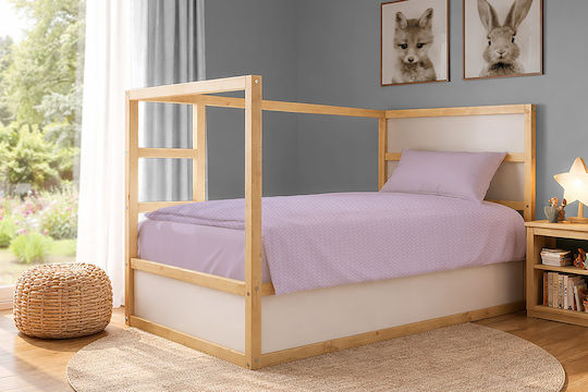 Dimcol Blanket Pique Single 165x270cm Pastel Lilac
