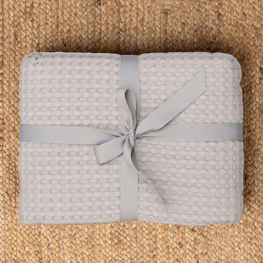 Palamaiki Marcie Κουβέρτα Πικέ Μονή 170x240εκ. Grey