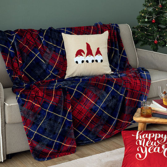 Palamaiki Claus Κουβέρτα Fleece Μονή 160x220εκ. Μπλε