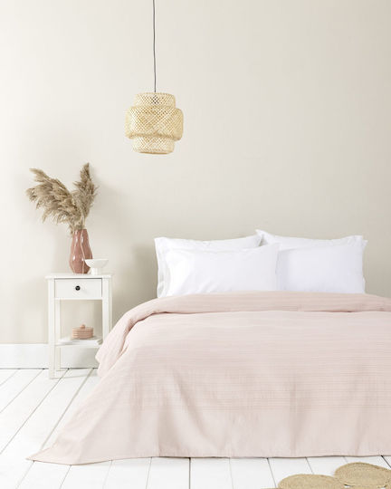 Nima Einzeldecke 160x240cm Dune Rosa Pink