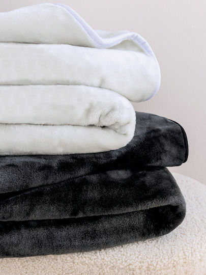 Palamaiki Fani Pătură Polar Fleece Simplă 160x220 cm Offwhite