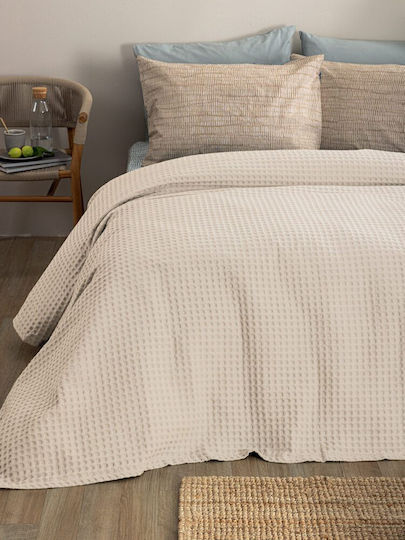 Palamaiki Marcie Κουβέρτα Πικέ Μονή 170x240εκ. Ecru