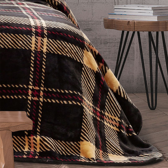 Kocoon Olivia Velvet Single Blanket 160x220cm Brown