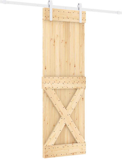 vidaXL Ușă glisantă Natural Alb 70 x 210 cm