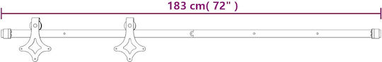 Vidaxl Συρόμενη Πόρτα Φυσικό Μαύρο 70 X 210 Cm