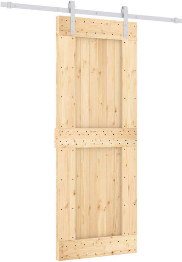 Vidaxl Συρόμενη Πόρτα Φυσικό Λευκό 80 X 210 Cm
