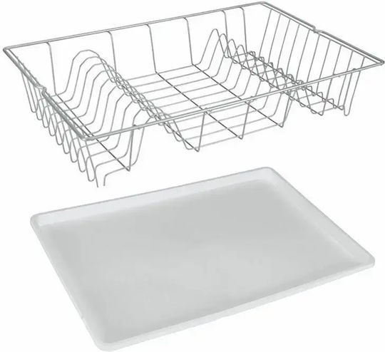 Metaltex Colonia Στραγγιστήρι Νεροχύτη Μεταλλικό Ασημί 48x30cm