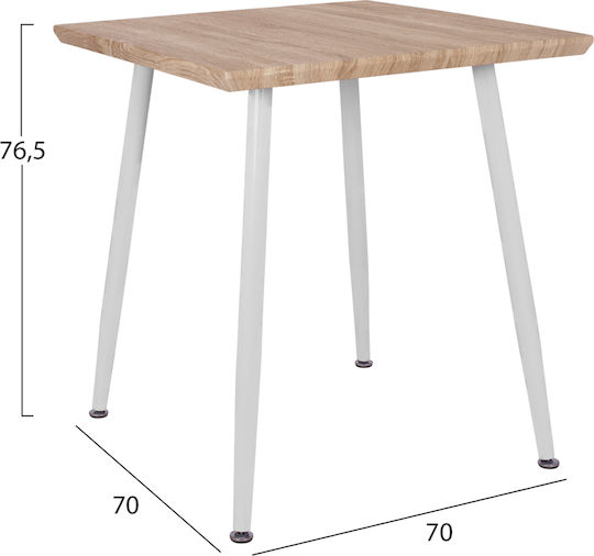 Τραπέζι Κουζίνας Paloma με 2 Καρέκλες 70x70εκ.