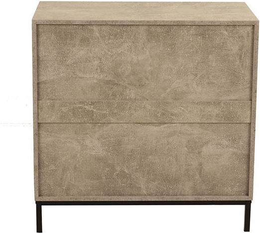 Bedroom Chest of Drawers Wooden Rubik with 3 Drawers 80x40x80cm