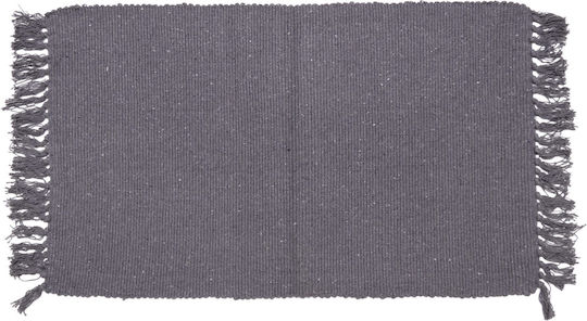 Viopros Riva Teppich Rechteckig Baumwolle mit Fransen Charcoal