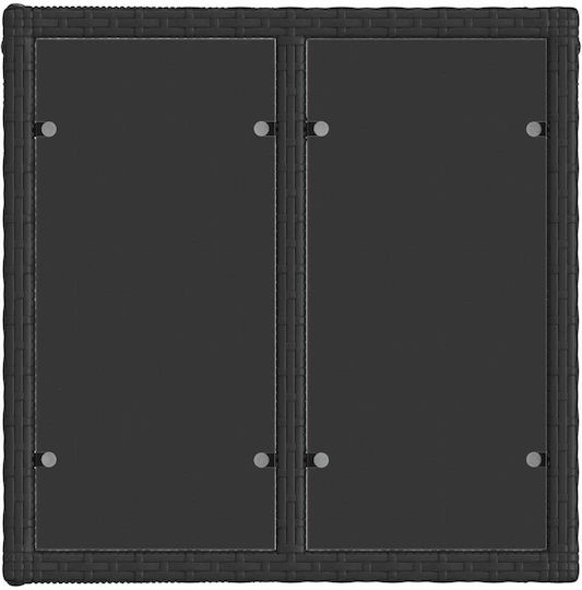 Garten- und Outdoor-Möbelsets Wohnzimmer Typsatz 8 Stück Schwarz mit Kissen