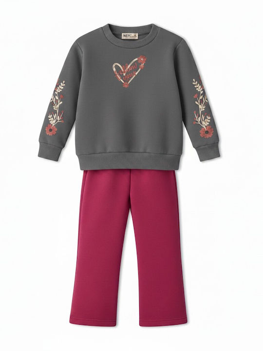Kids Tracksuits Anthracite/Rotten Apple 2 Pieces