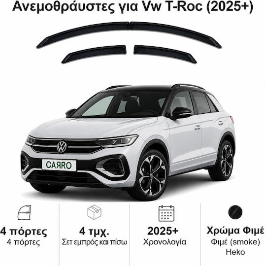 Auto Windschutzscheiben Vw T-Roc 2025+ Set Vorder- und Rückseite 4 Stück