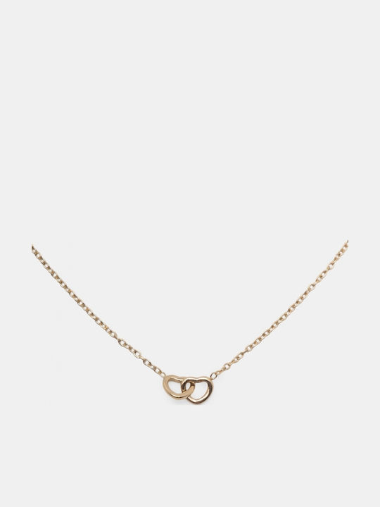 Doppeltes Herz Halskette 4964209-Gold