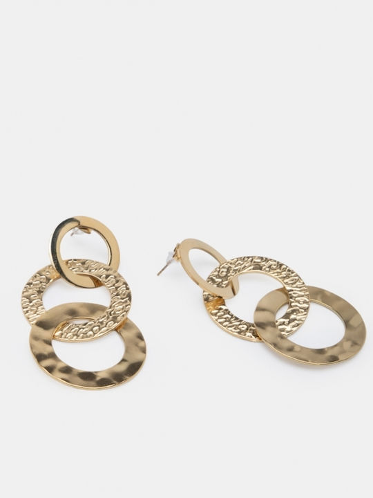 Ohrringe Hängend Mehrere Geometrische Ringe 4962909-Gold