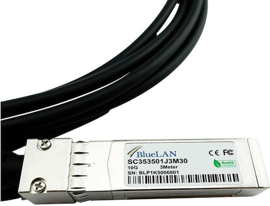 BlueOptics Καλώδιο Οπτικής Ίνας SFP+ 5m Μαύρο