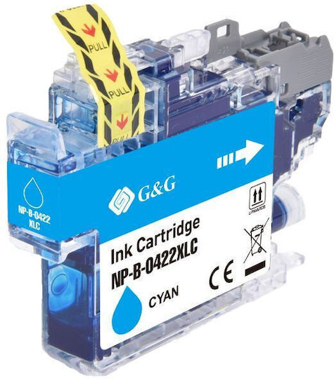 G&G Συμβατό Μελάνι Εκτυπωτή InkJet Brother Brother Lc-422xlc 1500 Σελίδων Κυανό 1τμχ