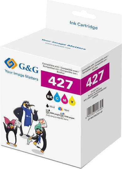 G&G Compatible Inkjet Printer Cartridges Pack Brother Brother LC-427BK / LC-427C / LC-427M / LC-427Y Black 1 Piece