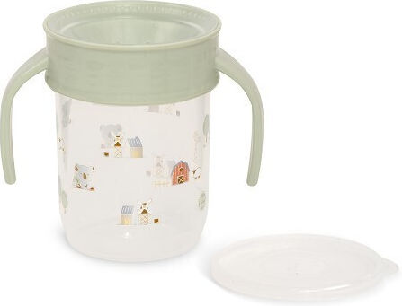 Interbaby Образователно Биберонче Пластмаса с Дръжки Зеленo за 6m+ 240ml