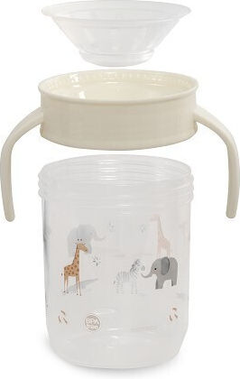 Interbaby Baby Trinklernbecher Kunststoff mit Griffen Beiges für 6m+ 240ml