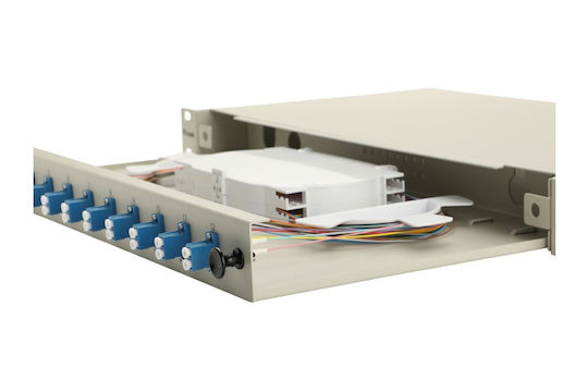 Equip Lwl-Koaxialbox 12-Φachern Lc-duplex Os2 1u Vollgrau