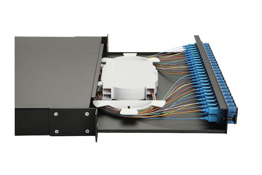 Equip Lwl Patch Panel 24 Anschlüsse Sc-duplex Os2 1u Vollständig Schwarz