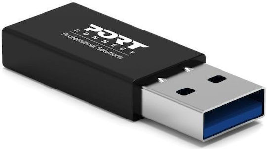 Port Designs Μετατροπέας USB-A male σε USB-C female 2τμχ