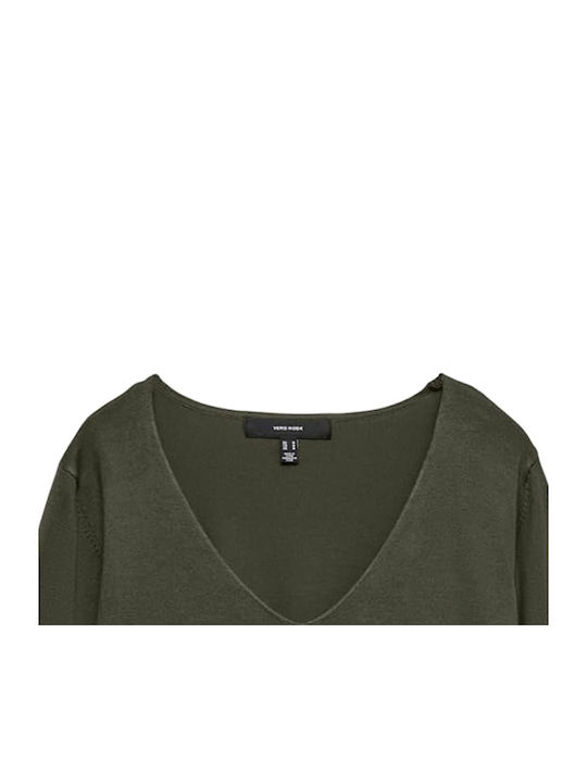 Vero Moda Women's Sweater with V-Neck Forest Night