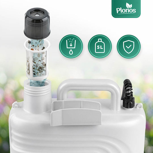 Plonos Drucksprüher mit 12V Batteriespannung und 5l Gewicht in Grau