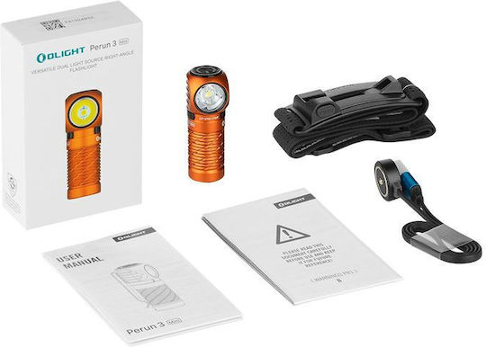 Olight Επαναφορτιζόμενος Φακός Κεφαλής LED IPX8 Perun 3 Mini