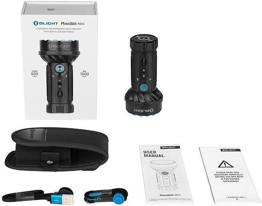 Olight Επαναφορτιζόμενος Φακός LED IPX8 με Μέγιστη Φωτεινότητα 7000lm Marauder Mini