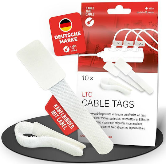 LTC Audio Velcro Kabelbinder in Weißer Farbe (10 Stück)