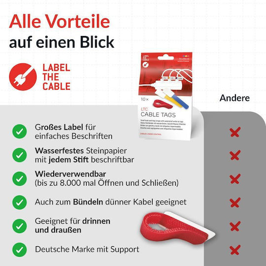 LTC Audio LTC Audio Kabelbinder 18mmx32mm (30 Stück)