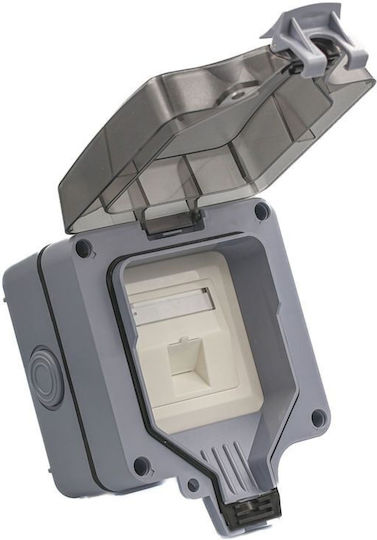 Equip Aufputzdose 1-Port Keystone Ohne Abschirmung Außen Grau
