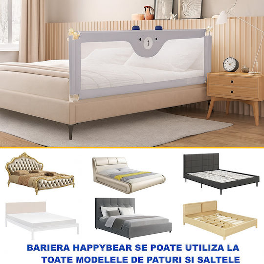 Happikid Xxl 160 Cm Schiebares Bettschutzgitter für das Baby Bär Verstellbare Höhe 68-98 Cm Happikid Xxl 160 Cm Schiebares Bettschutzgitter für das Baby Bär Verstellbare Höhe 68-98 Cm