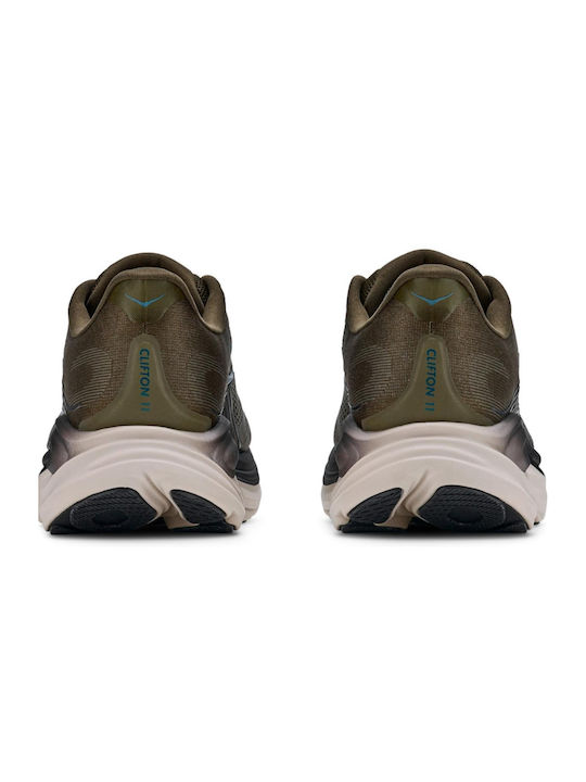 Clifton 11 Men's Sport Shoes Running Antique Olive / River Rock Grey