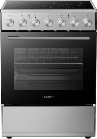 Crown Stove 70lt with Ceramic Hobs W60cm Inox