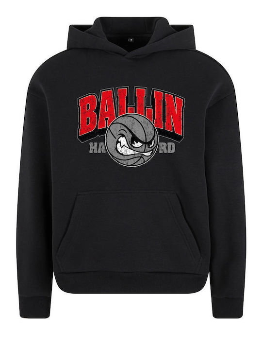 Ballin Bold Fluffy Hoody Black