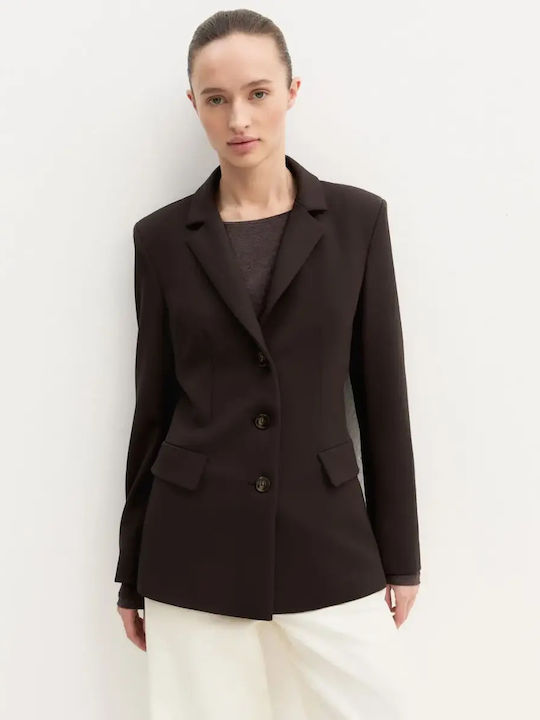 Women's Dark Brown Suit in Regular Fit