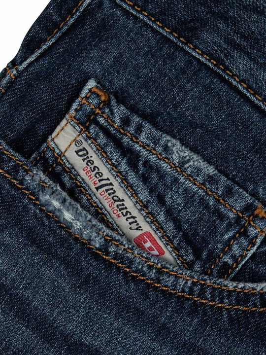 Men's Jeans Pants Slim Straight Fit Blue