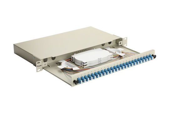 Equip Patch Panel Für Optische Fasern 1u 24 Steckdosen Lc-duplex Os2 Vollständig Graue