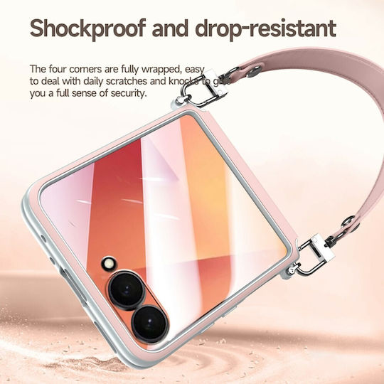 Sulada Robuste Handyhülle Nackenriemen Rosa Samsung Galaxy Z Flip8 5g