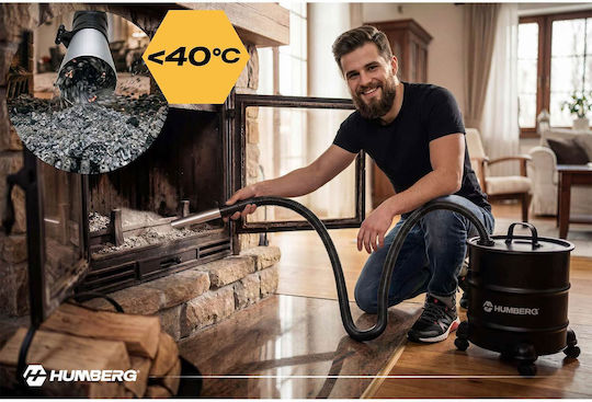 Humberg Σκούπα Στάχτης 1000W με Κάδο 18lt