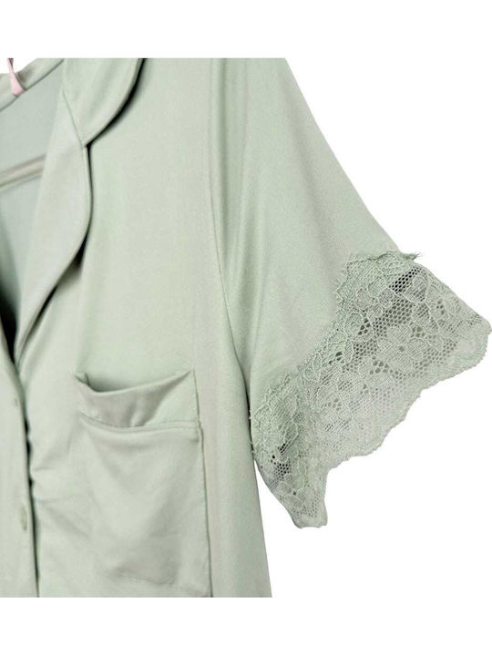 Fuanna Sommerliches Damen-Schlafanzug-Set Mint