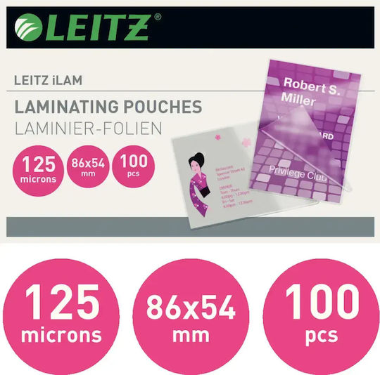 Leitz Желатини За Ламиниране 125 Микрона 100 Броя