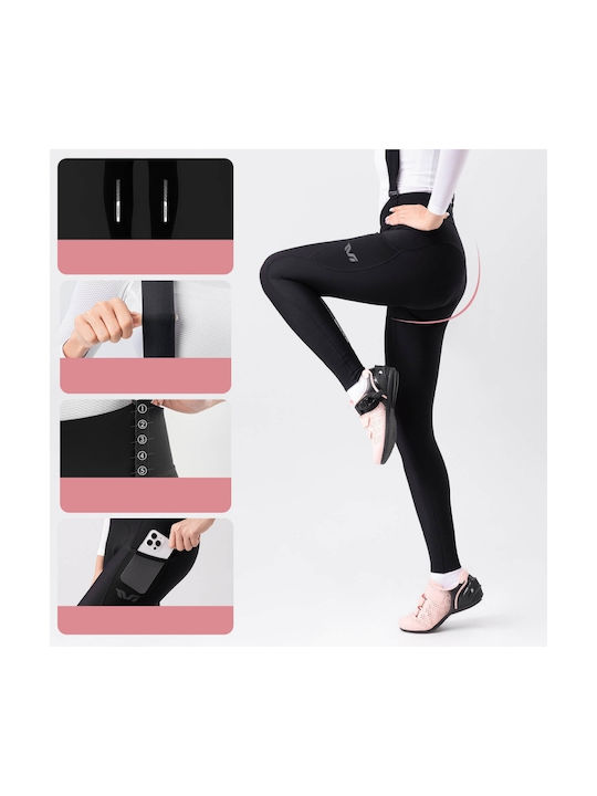 Rockbros Pantaloni De Ciclism Pentru Femei Cu Bretele Negri