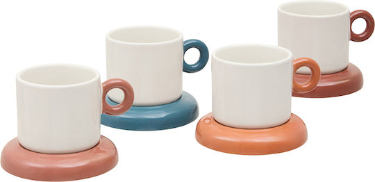 Espresso Ceramic Brown Cups 110ml 8 Pieces